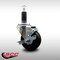 Service Caster 3.5'' SS Soft Rubber Swivel 1-1/8'' Expanding Stem Caster with Brake SCC-SSEX20S3514-SRS-TLB-118 - alternate 2